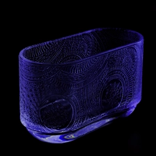 China 10oz New design custom oval glass candle jar with lid manufacturer
