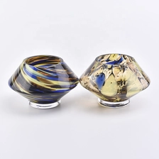 China 10oz 16oz Luxury custom iridescent glass jar candle container manufacturer
