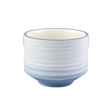 China Sunny blue frosted recycled Ceramic Candle vessel 8oz 10oz manufacturer
