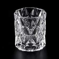 China Diamond glass candle jar for luxury brand manufacturer