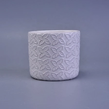 China 12oz Wholesales Antique white ceramic candle jar manufacturer