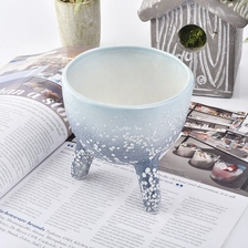 China 750ml Beautiful glazed ceramic candle vessels for home decor manufacturer