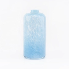 China 10oz luxury sky blue overlay glass diffuser bottle manufacturer