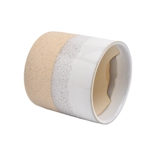 China 17oz Colorful Sand Effect Ceramic Candle Holders Candlestick  for Home Decor manufacturer