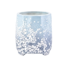 China Sunny 423ml 260g  blue appearance ceramic candle jars with great quality manufacturer