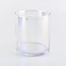 China 15oz iridescent glass candle containers for hotel decor manufacturer