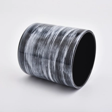 China hand painting color empty glass candle jar for candle making manufacturer
