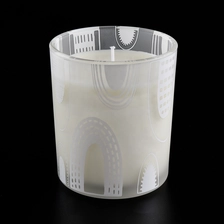 China Sunny design luxury white and black matte glass candle jar holders manufacturer