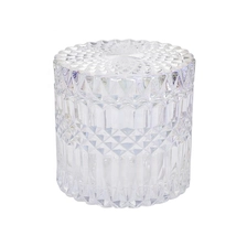 China 6oz logo customized luxury glass candle jars with lid for home decorations manufacturer