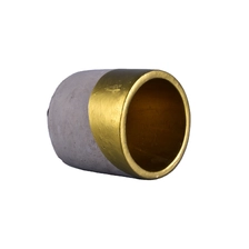 China Wholesales custom empty grey luxury concrete cement candle holders manufacturer