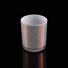 China 8oz 10oz 12oz Wholesales Custom white candle glass holders manufacturer