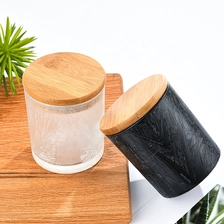China black frosted pattern glass candle vessels luxury for home decoration manufacturer
