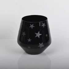 China handmade black star whisky glass tumbler manufacturer