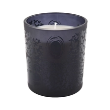 China Matte black candle jar candle containers with printing manufacturer