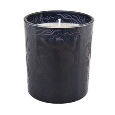 China luxury black candle jar candle container manufacturer