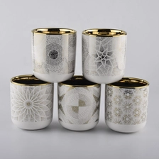 China luxury electroplate porcelain candle jar manufacturer