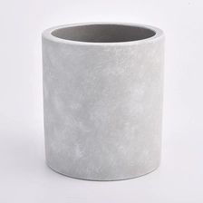 China Grey concrete candle jars with different colors manufacturer