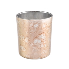 China luxury electroplated glass candle jar manufacturer