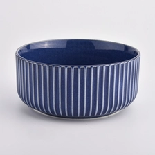 China Large glazing color ceramic candle containers for wholesale manufacturer