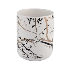 China marble pattern ceramic candle holder manufacturer