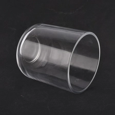 China luxury round bottom clear glass candle jars manufacturer