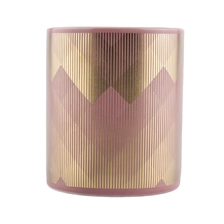 China home decor empty pink color ceramic candle holders manufacturer