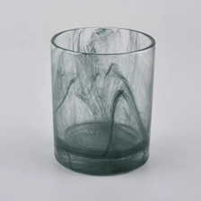 China Hand made coloring glass candle jars for home decoration manufacturer