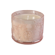 China Home decoration rose luxury votive glass candle holders manufacturer