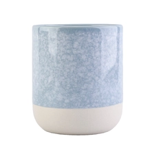 China Sunny custom blue empty ceramic candle holders suppliers manufacturer