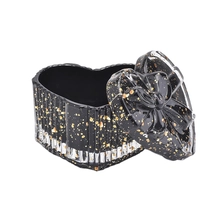 China Suppliers glass black romantic heart candle jars holder with cover manufacturer