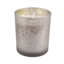 China frosted glass candle vessels with electroplating color manufacturer