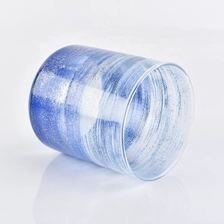 China Hand painting custom candle jar votive glass candle holders home decor wholesales manufacturer