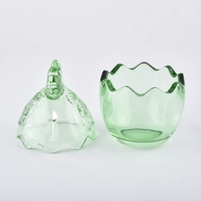 China 4oz luxury glass candle jar with lid manufacturer