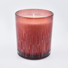 China sanding glass candle jars with spraying color manufacturer
