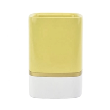 China luxury yellow cement candle holder manufacturer