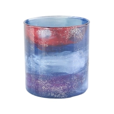 China Popular custom pattern luxury empty glass candle holder manufacturer