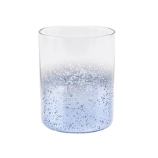 China glass candle vessels with mercury decorations manufacturer