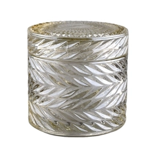China luxury glass candle jar with candle lids manufacturer