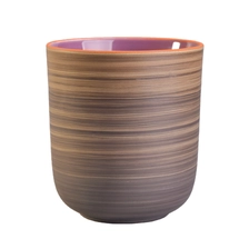 China New design amber luxury empty handmade ceramic candle jars 8oz 10oz manufacturer