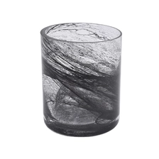 China luxury home decor brush color glass candle jars manufacturer