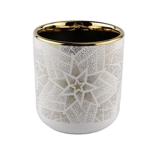 China Sunny custom empty decorative white cylinder ceramic candle jars manufacturer