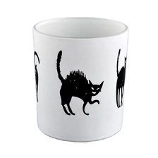 China White glass candle jars with black printing manufacturer