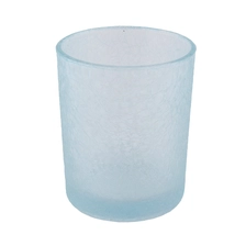 China frosted spraying candle vessels glass manufacturer