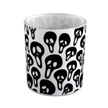 China home decor decorative white glass candle holder manufacturer