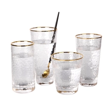 الصين طراز اليابانية مقعد ذهبي مطرقة Highball Glass Cup Cocktail Class Pumbl الصانع