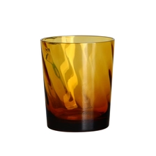 China 10oz colored transparent amber wave glass tumbler cup manufacturer