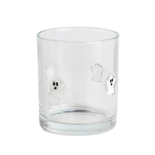 China Custom Logo Clear Luxury 3d Inlay Halloween decoration Glass Candle Jars 10oz with Box for Candle Making manufacturer