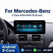 China 10.25inch Car Dvd for Mercedes Benz C CLASS W204 2007-2014 NTG4.0/4.5 Car Stereo Media Audio Player Carplay Android Auto Screen manufacturer