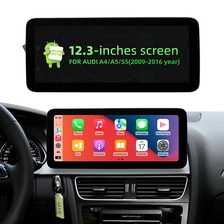 ประเทศจีน 12.3 นิ้ว 8core Android 13 เครื่องเล่นดีวีดีรถยนต์มัลติมีเดียสำหรับAudi A4 A4L A5 S4 S5 2009-2016 รถวิทยุ 4G WiFi CarplayนำทางGPS ผู้ผลิต