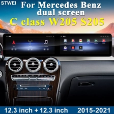 China Android13 for Mercedes Benz C/GLC/W205 2015-2021 NTG 5.0 5.5 6.0 Carplay Dual Screen 26inch Car Radio Playback Multimedia manufacturer